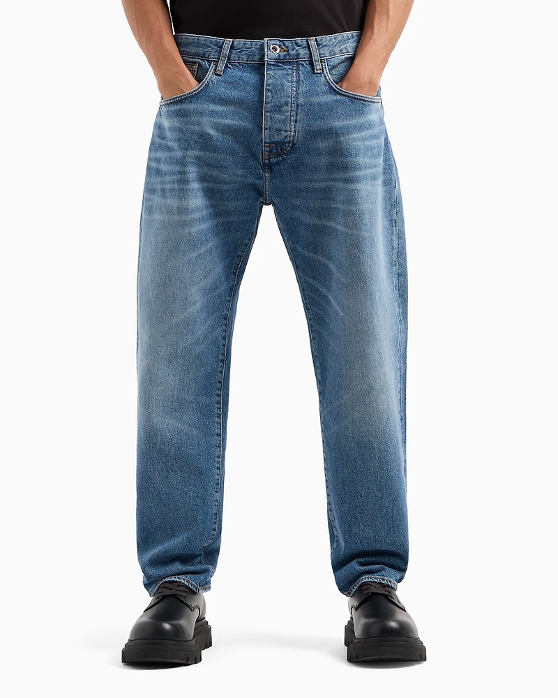 Light blue wash denim trousers J82