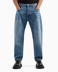 Light blue wash denim trousers J82