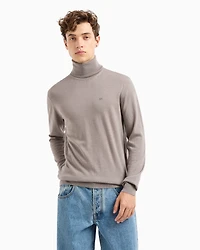 Virgin wool turtleneck sweater