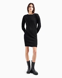 Midi dress knit with backless