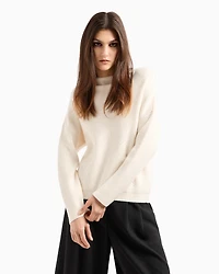 Ribbed sweater with perforated details