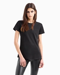 Regular fit T-shirt with mini signature print ASV cotton