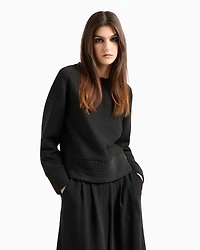Crewneck sweatshirt with maxi print on the back ASV cotton