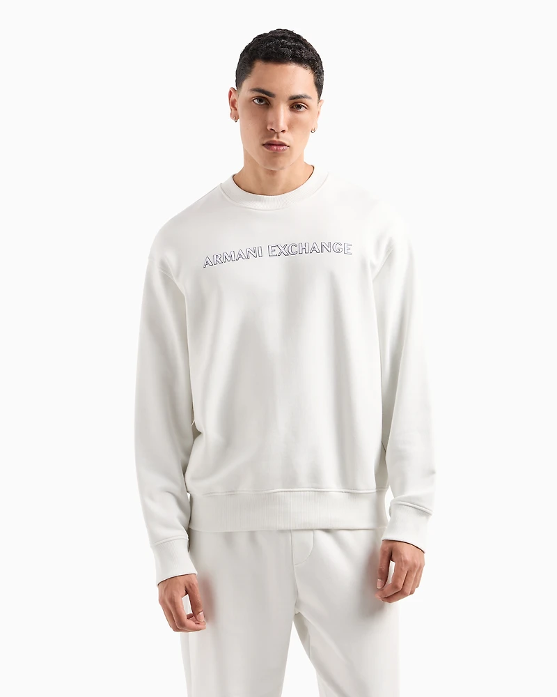 ASV Cotton Lettering Logo Crewneck Sweatshirt