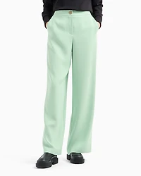 Palazzo pants with jewel button