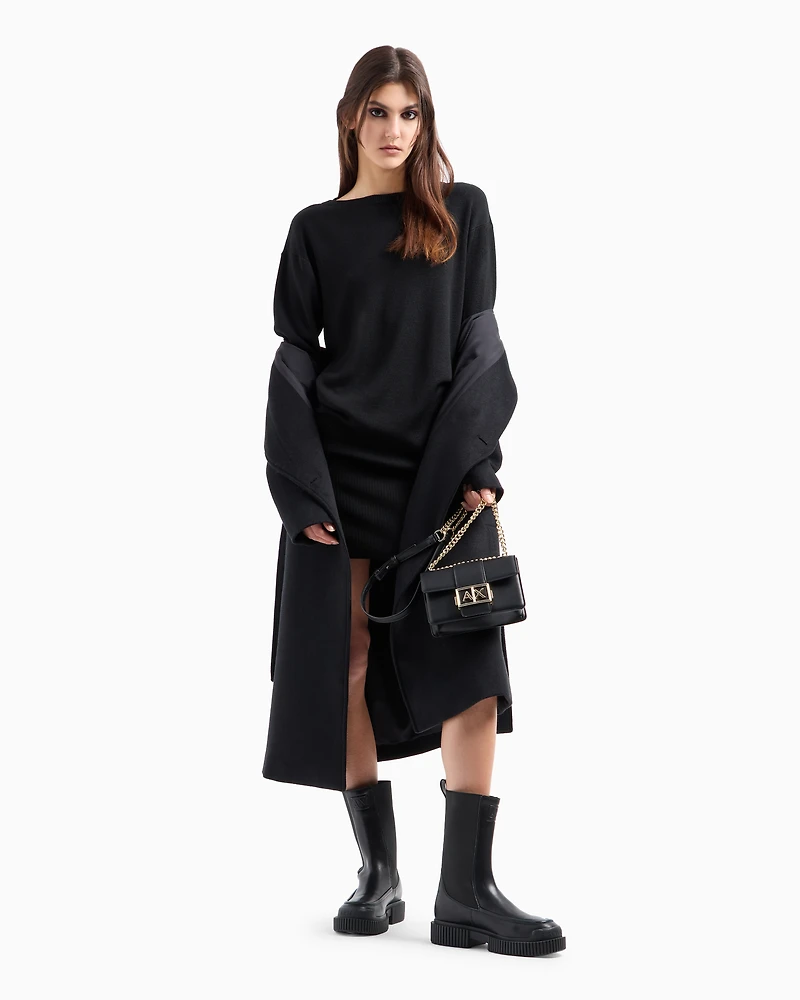 Midi dress knit with backless