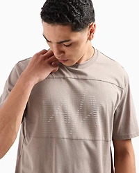 Regular fit heavy cotton T-shirt with stencil logo