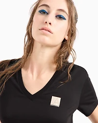 Regular fit V-neck T-shirt with logo