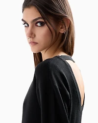 Midi dress knit with backless