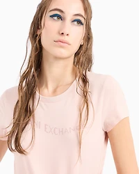 Slim fit T-shirt with wave logo