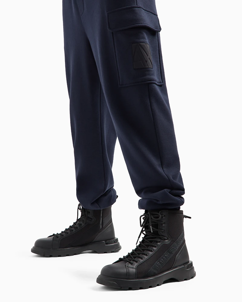Organic cotton french terry cargo pants