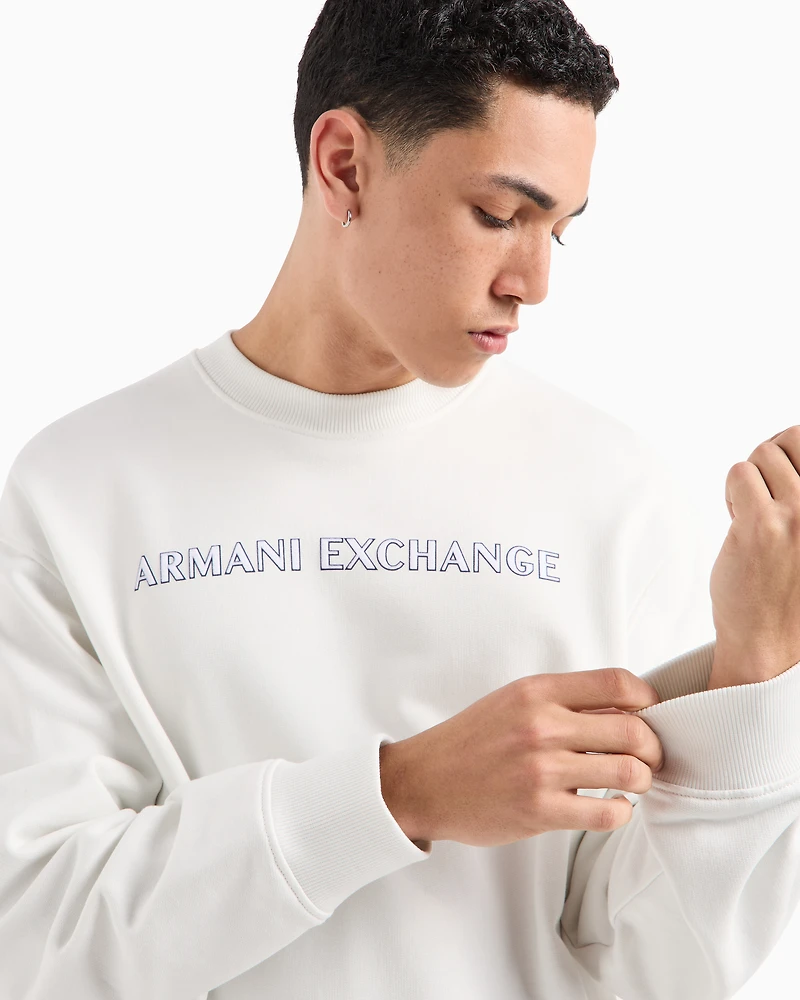 ASV Cotton Lettering Logo Crewneck Sweatshirt