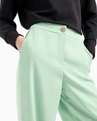 Palazzo pants with jewel button