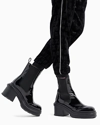 Allover logo velvet jogger pants
