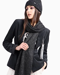Set with melange scarf and hat