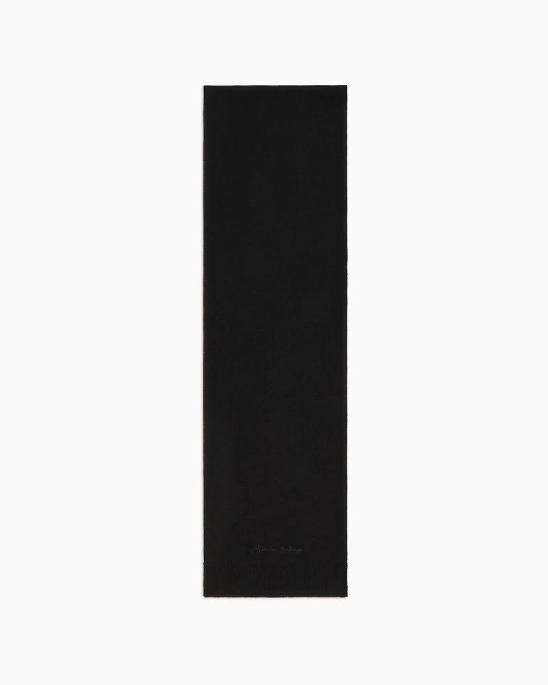 Scarf with embroidered logo