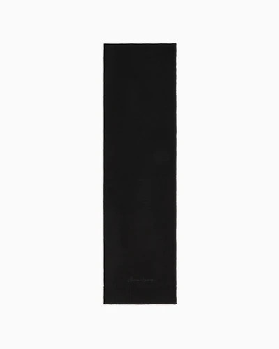 Scarf with embroidered logo