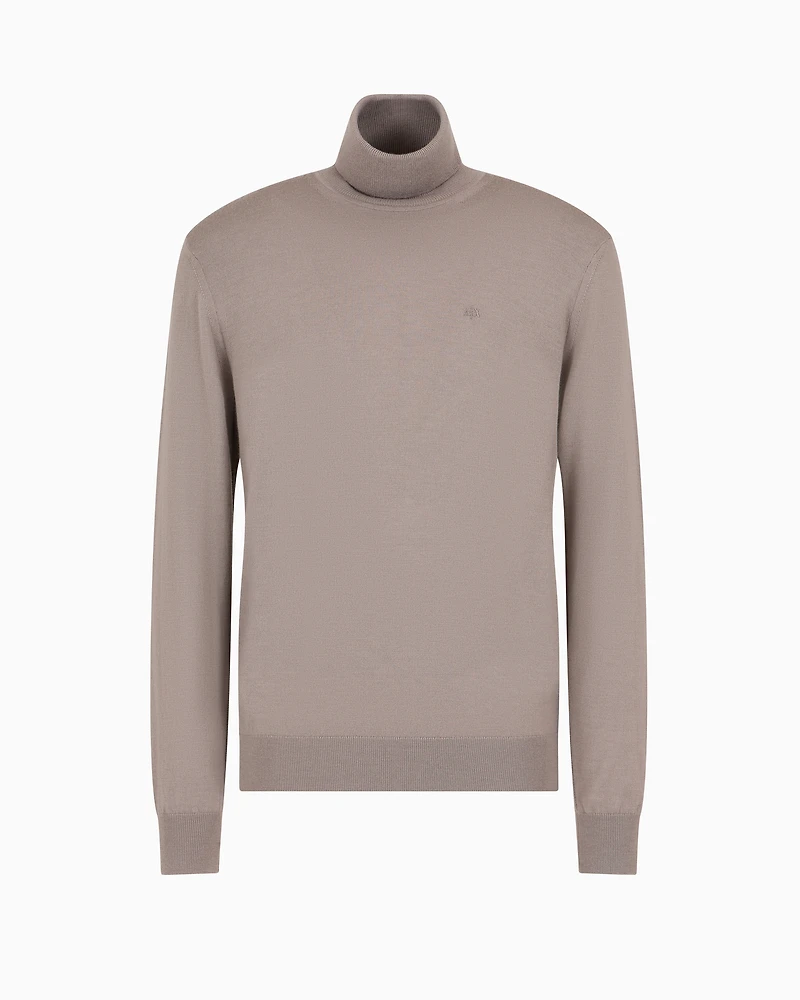 Virgin wool turtleneck sweater