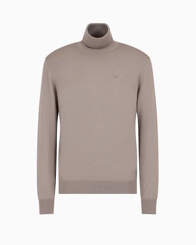 Virgin wool turtleneck sweater