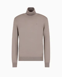Virgin wool turtleneck sweater