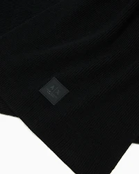 Maxi scarf with logo label