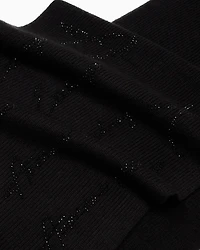 Scarf with lurex logo