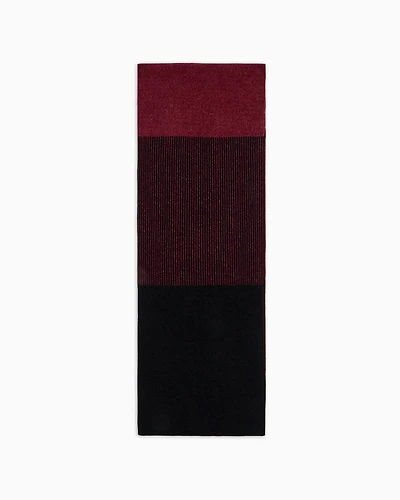 Degradé ribbed scarf