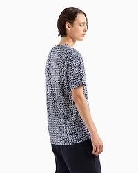 Regular fit T-shirt allover monogram cotton ASV