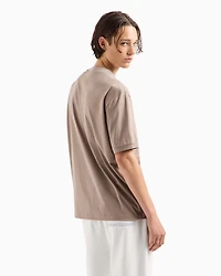 Regular fit T-shirt with striped crew neck ASV mercerised cotton