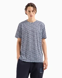 Regular fit T-shirt allover monogram cotton ASV