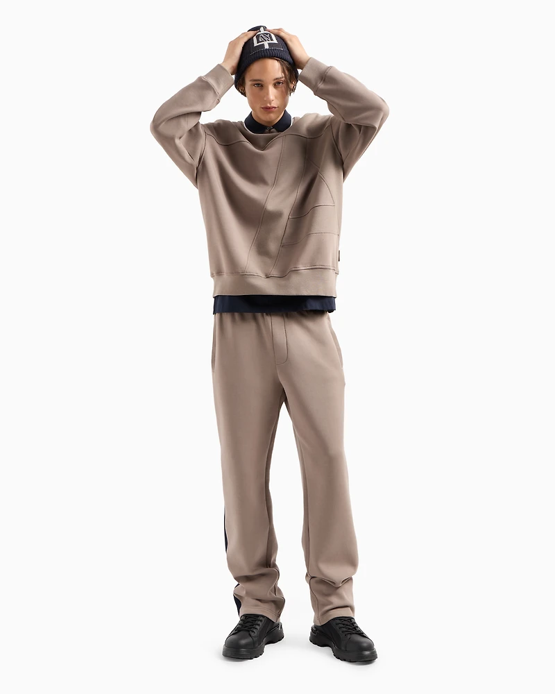 Regular fit polo shirt with zip and contrasting profiles cotton