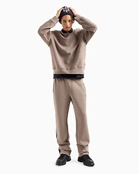 Regular fit polo shirt with zip and contrasting profiles cotton