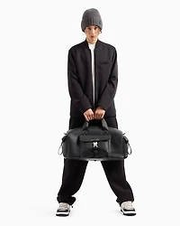 Bonded cotton long zip jacket