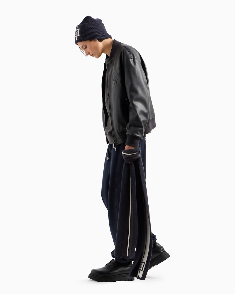 Blouson with embossed logo