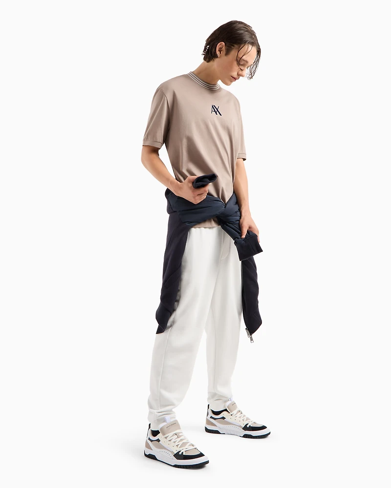 Regular fit T-shirt with striped crew neck ASV mercerised cotton