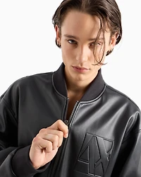 Blouson with embossed logo