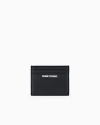 Card holder with logo plate in recycled ASV material