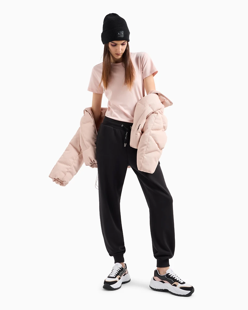 A-line French terry jogger trousers
