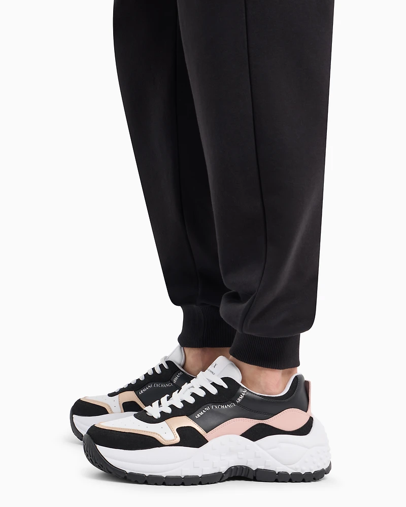 A-line French terry jogger trousers