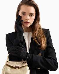 Lurex yarn gloves