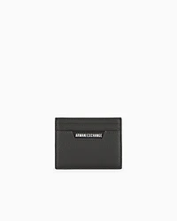 Card holder with logo plate in recycled ASV material