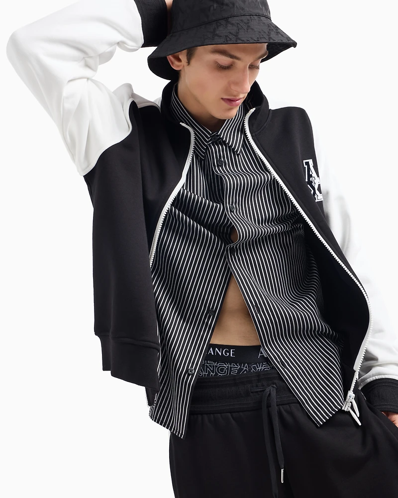 Regular fit dobby cotton shirt