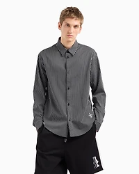 Regular fit dobby cotton shirt