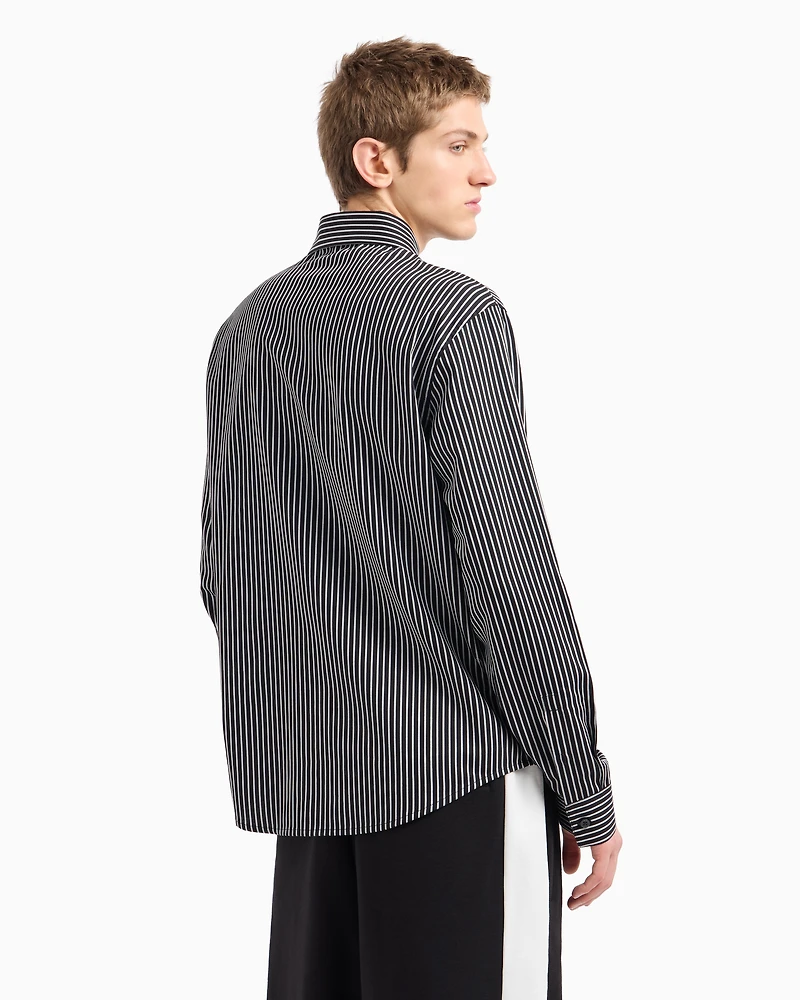 Regular fit dobby cotton shirt