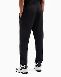 Cotton Interlock Jogger Pants with Logo Tape