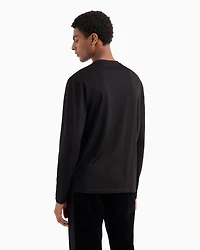 Long-sleeved T-shirt with faded logo