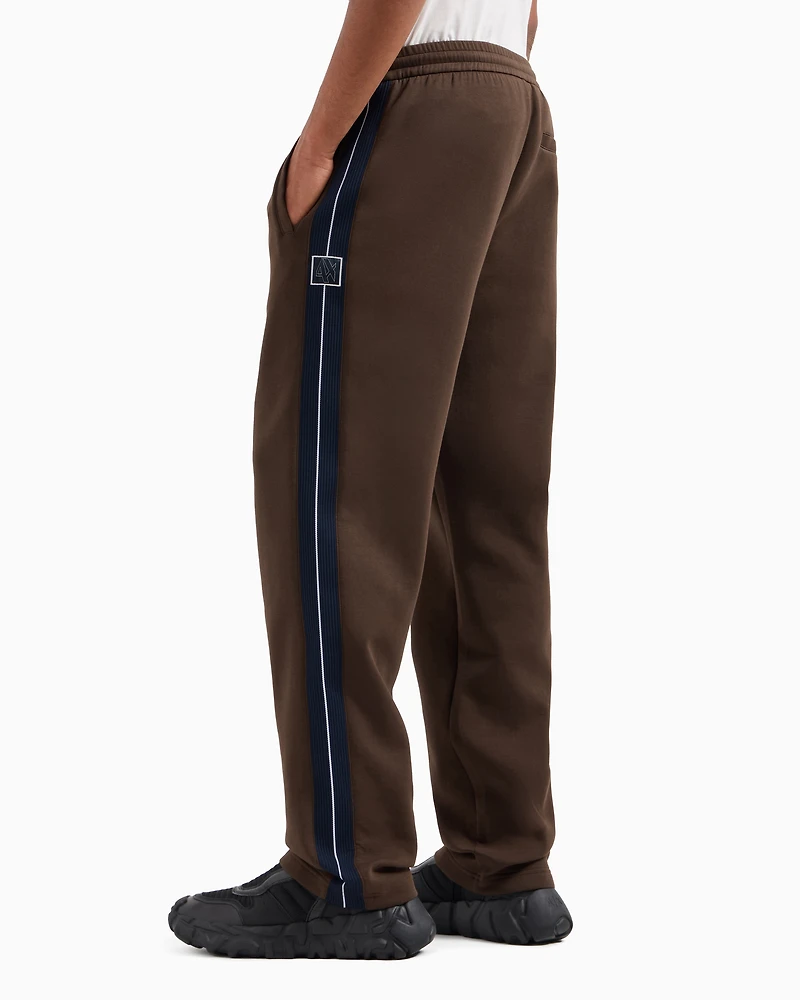 Regular fit trousers stretch cotton with elasticated waist