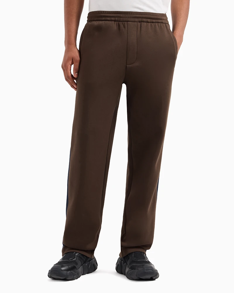 Regular fit trousers stretch cotton with elasticated waist