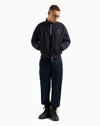 Regular fit satin cotton shirt with piping