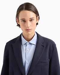 Single-breasted stretch cotton jacket